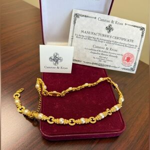 Camrose and Kross Jacqueline Kennedy gold and pearl necklace.